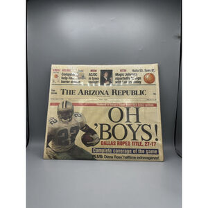 1996 AZ Republic Complete Newspaper Dallas Cowboys Super Bowl Win "Oh Boys"
